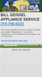 Mobile Screenshot of billgeisselapplianceservice.com